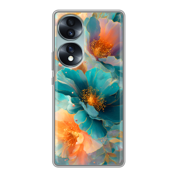 Силиконовый чехол на Huawei Honor 70 с принтом Цветы