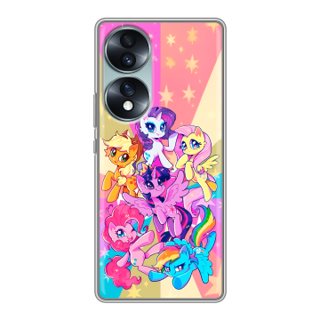 Силиконовый чехол на Huawei Honor 70 с принтом My little pony Дружба чудо Силиконовый чехол на Huawei Honor 70 с принтом My little pony Дружба чудо