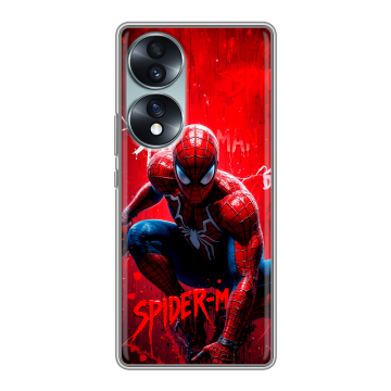 Силиконовый чехол на Huawei Honor 70 с принтом Spiderman Человек паук Силиконовый чехол на Huawei Honor 70 с принтом Spiderman Человек паук
