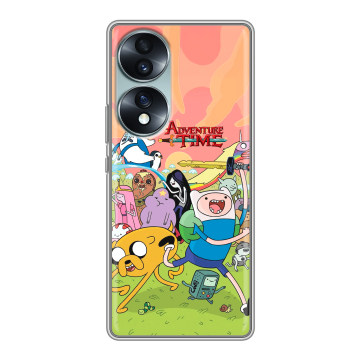 Силиконовый чехол на Huawei Honor 70 с принтом Adventure time Время приключений