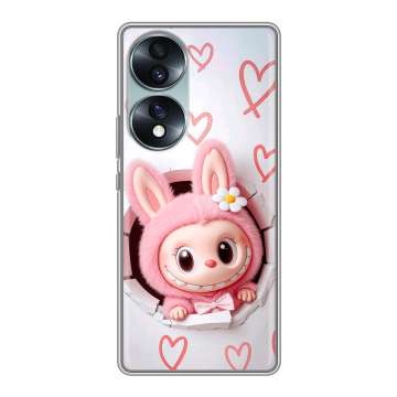 Силиконовый чехол на Huawei Honor 70 с принтом Labubu Лабубу Силиконовый чехол на Huawei Honor 70 с принтом Labubu Лабубу