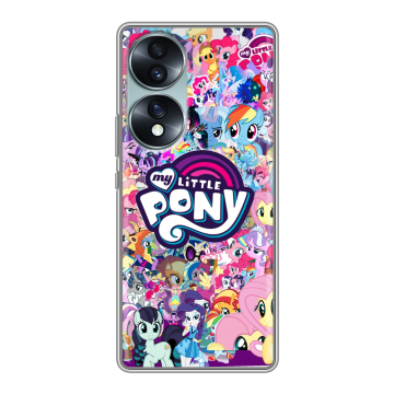 Силиконовый чехол на Huawei Honor 70 с принтом My little pony Дружба чудо Силиконовый чехол на Huawei Honor 70 с принтом My little pony Дружба чудо