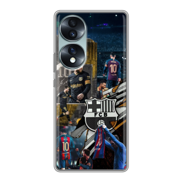 Силиконовый чехол на Huawei Honor 70 с принтом Messi Barcelona Силиконовый чехол на Huawei Honor 70 с принтом Messi Barcelona