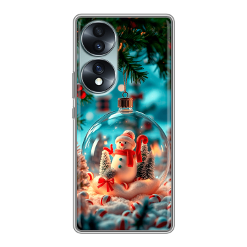 Силиконовый чехол на Huawei Honor 70 с принтом Новый год