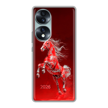Силиконовый чехол на Huawei Honor 70 с принтом Новый год