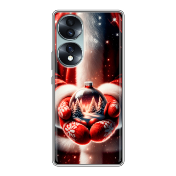 Силиконовый чехол на Huawei Honor 70 с принтом Новый год
