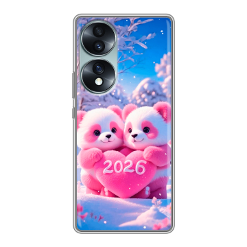 Силиконовый чехол на Huawei Honor 70 с принтом Новый год