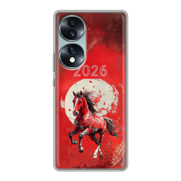 Силиконовый чехол на Huawei Honor 70 с принтом Новый год