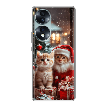 Силиконовый чехол на Huawei Honor 70 с принтом Новый год