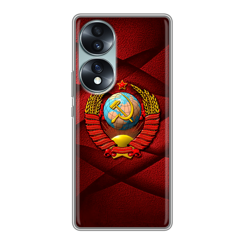 Силиконовый чехол на Huawei Honor 70 с принтом Герб СССР Силиконовый чехол на Huawei Honor 70 с принтом Герб СССР