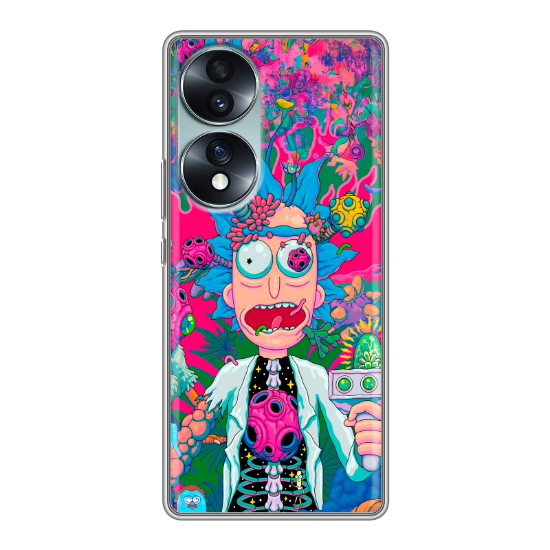 Силиконовый противоударный чехол на Huawei Honor 70 с принтом Рик и Морти Rick Morty Силиконовый противоударный чехол на Huawei Honor 70 с принтом Рик и Морти Rick Morty