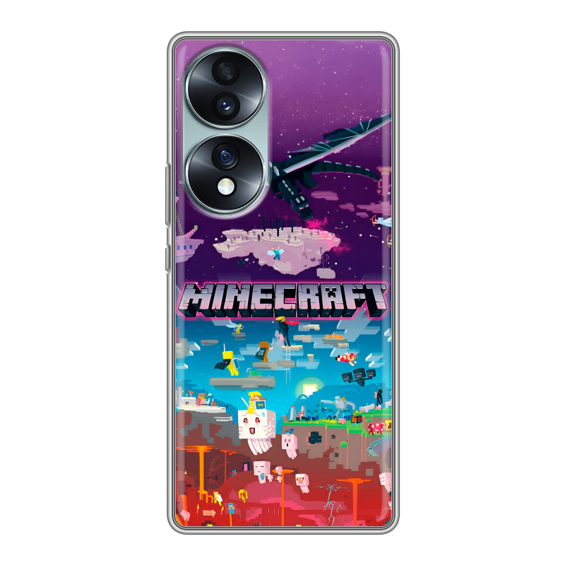 Силиконовый чехол на Huawei Honor 70 с принтом Майнкрафт Minecraft Силиконовый чехол на Huawei Honor 70 с принтом Майнкрафт Minecraft