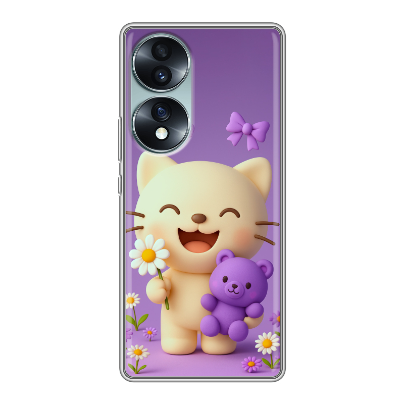 Силиконовый противоударный чехол на Huawei Honor 70 с принтом для девочек Силиконовый противоударный чехол на Huawei Honor 70 с принтом для девочек