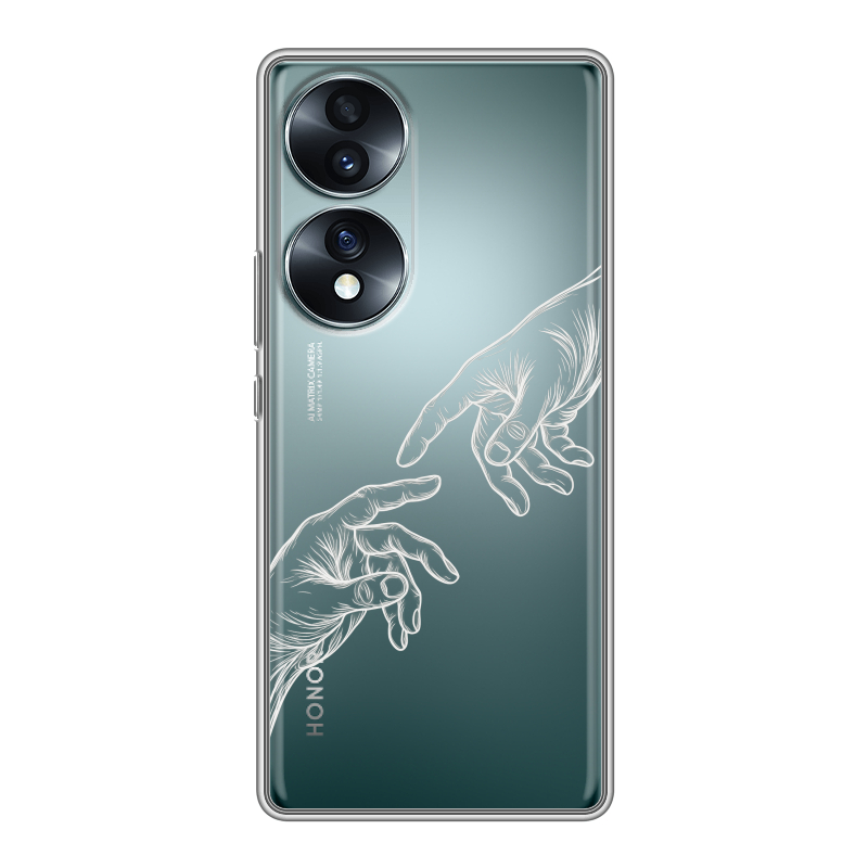 Силиконовый противоударный чехол на Huawei Honor 70 с принтом Сотворение мира Силиконовый противоударный чехол на Huawei Honor 70 с принтом Сотворение мира