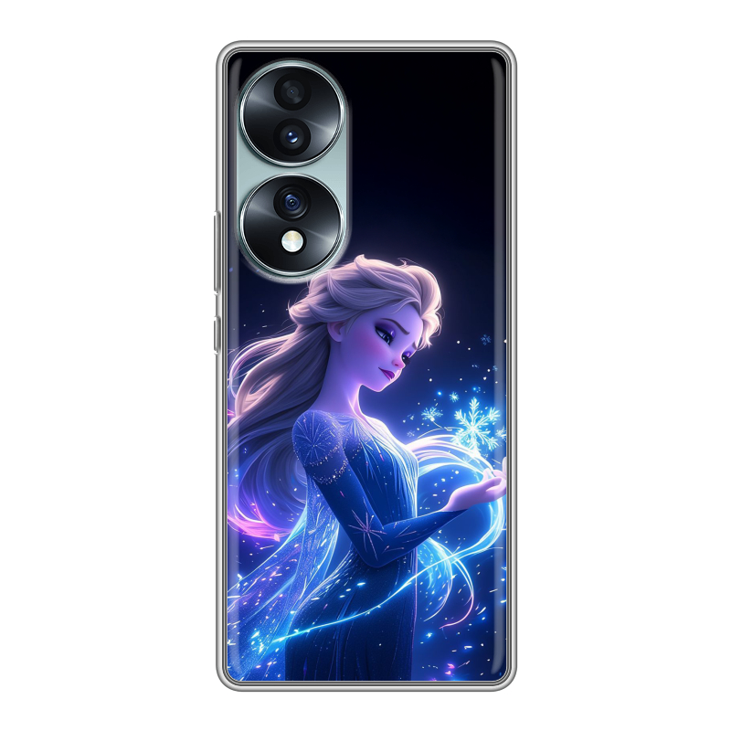 Силиконовый противоударный чехол на Huawei Honor 70 с принтом Холодное сердце Frozen Силиконовый противоударный чехол на Huawei Honor 70 с принтом Холодное сердце Frozen
