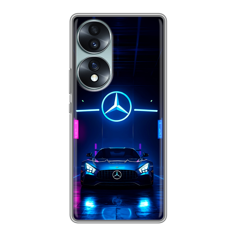 Силиконовый чехол на Huawei Honor 70 с принтом Mercedes Мерседес Силиконовый чехол на Huawei Honor 70 с принтом Mercedes Мерседес