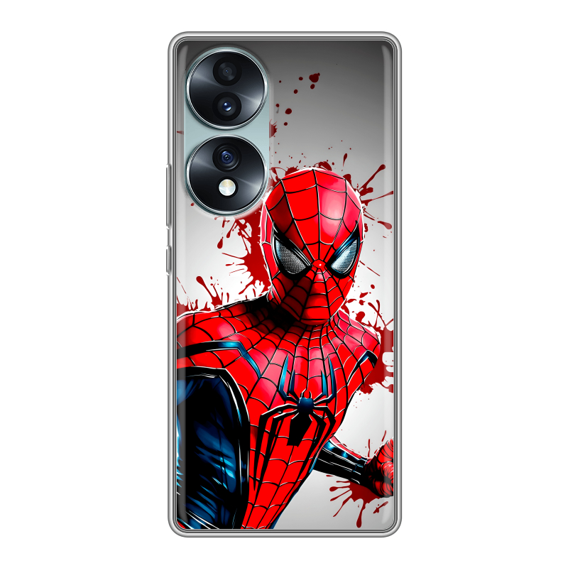 Силиконовый противоударный чехол на Huawei Honor 70 с принтом Spiderman Человек паук Силиконовый противоударный чехол на Huawei Honor 70 с принтом Spiderman Человек паук