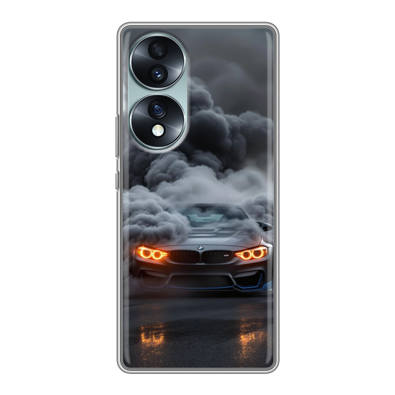 Силиконовый чехол на Huawei Honor 70 с принтом BMW БМВ Силиконовый чехол на Huawei Honor 70 с принтом BMW БМВ