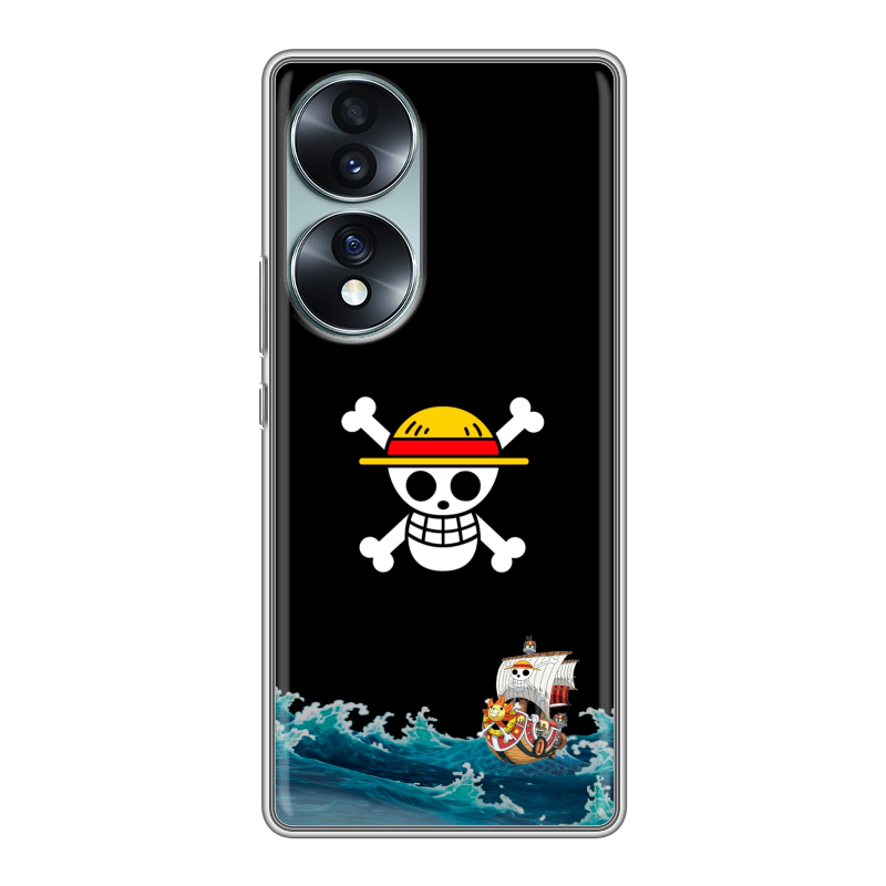 Силиконовый противоударный чехол на Huawei Honor 70 с принтом One Piece Ван Пис Силиконовый противоударный чехол на Huawei Honor 70 с принтом One Piece Ван Пис
