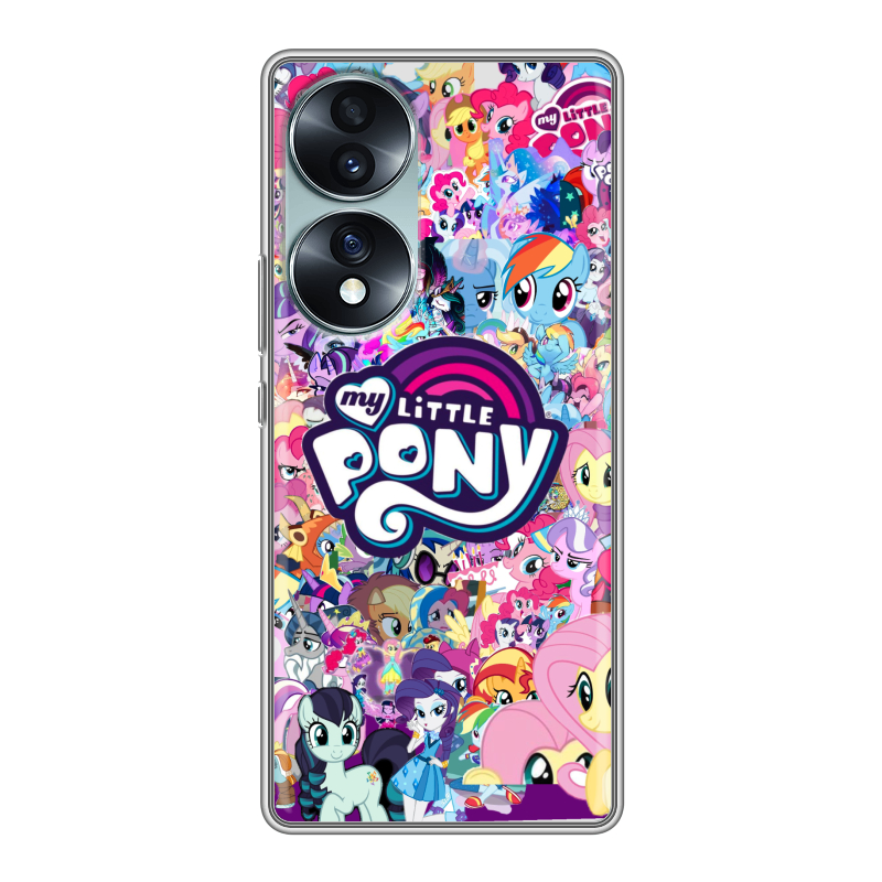Силиконовый противоударный чехол на Huawei Honor 70 с принтом My little pony Дружба чудо Силиконовый противоударный чехол на Huawei Honor 70 с принтом My little pony Дружба чудо