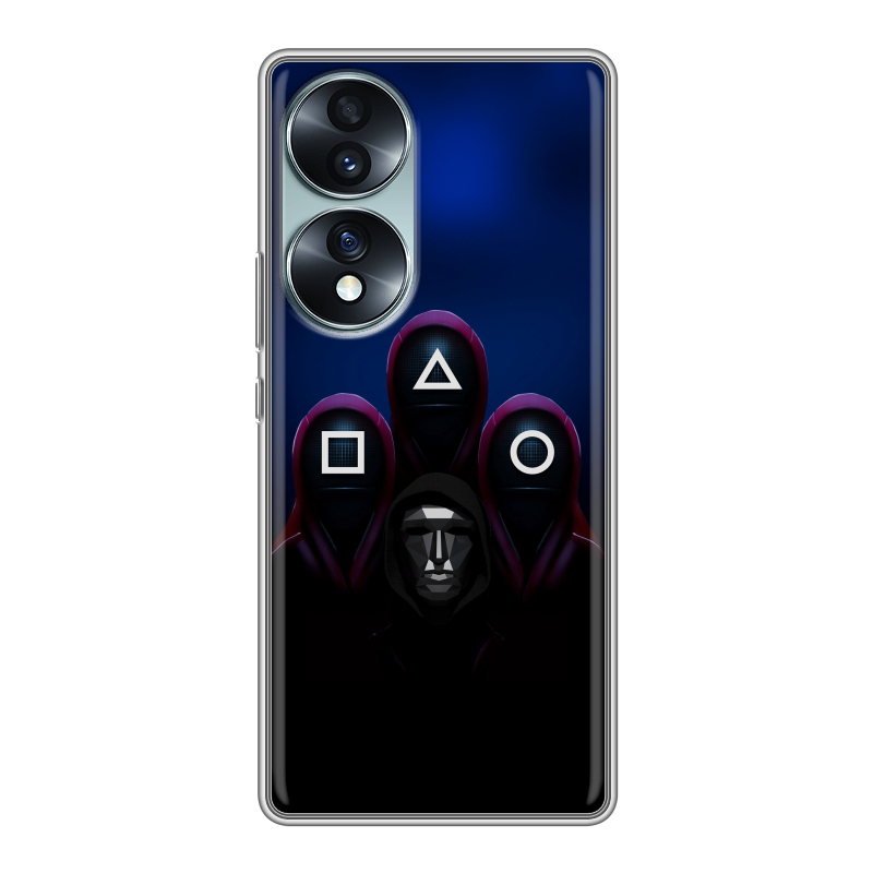 Силиконовый противоударный чехол на Huawei Honor 70 с принтом Игра Кальмара Силиконовый противоударный чехол на Huawei Honor 70 с принтом Игра Кальмара
