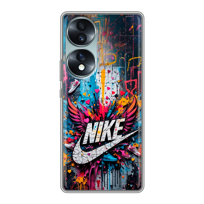 Силиконовый чехол на Huawei Honor 70 с принтом Nike Найк Силиконовый чехол на Huawei Honor 70 с принтом Nike Найк