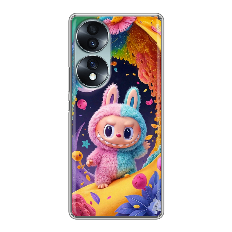 Силиконовый чехол на Huawei Honor 70 с принтом Labubu Лабубу Силиконовый чехол на Huawei Honor 70 с принтом Labubu Лабубу
