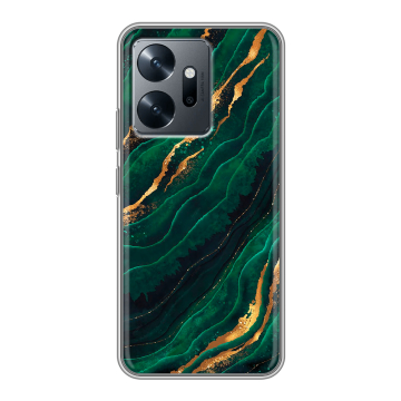 Силиконовый чехол на Infinix Zero 20 с принтом Мрамор зеленое золото Силиконовый чехол на Infinix Zero 20 с принтом Мрамор зеленое золото