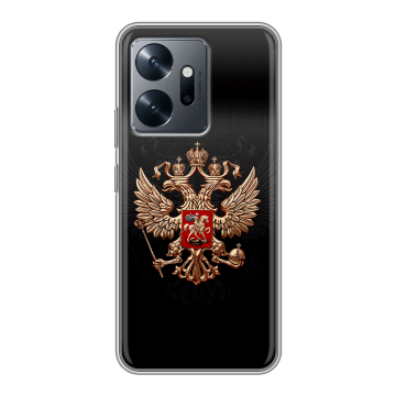 Силиконовый чехол на Infinix Zero 20 с принтом Герб России