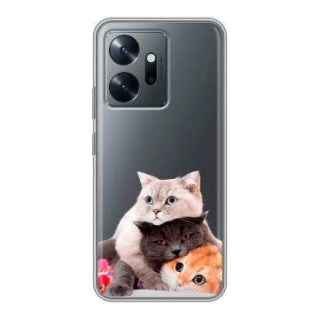 Силиконовый чехол на Infinix Zero 20 с принтом Кошки Силиконовый чехол на Infinix Zero 20 с принтом Кошки