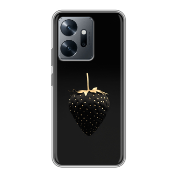Силиконовый чехол на Infinix Zero 20 с принтом Черная клубника Силиконовый чехол на Infinix Zero 20 с принтом Черная клубника
