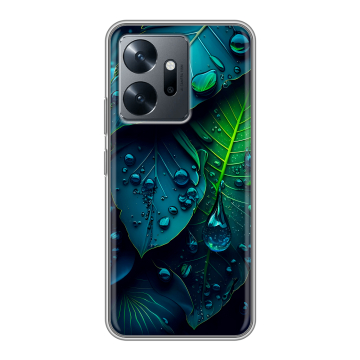 Силиконовый чехол на Infinix Zero 20 с принтом Листья