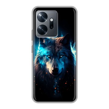 Силиконовый чехол на Infinix Zero 20 с принтом Волк ночной Силиконовый чехол на Infinix Zero 20 с принтом Волк ночной