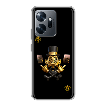 Силиконовый чехол на Infinix Zero 20 с принтом Золотой скрудж макдак Силиконовый чехол на Infinix Zero 20 с принтом Золотой скрудж макдак