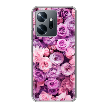 Силиконовый чехол на Infinix Zero 20 с принтом лавандовые розы
