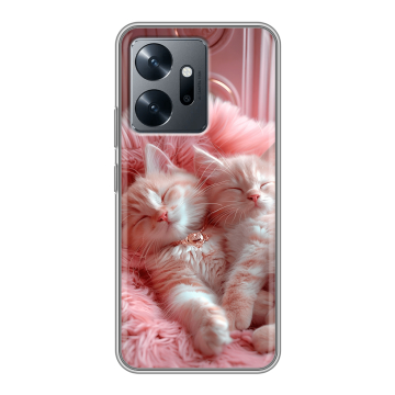 Силиконовый чехол на Infinix Zero 20 с принтом котята котики