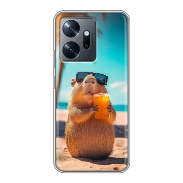 Силиконовый чехол на Infinix Zero 20 с принтом Капибара Силиконовый чехол на Infinix Zero 20 с принтом Капибара