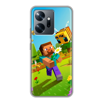 Силиконовый чехол на Infinix Zero 20 с принтом Майнкрафт Minecraft Силиконовый чехол на Infinix Zero 20 с принтом Майнкрафт Minecraft