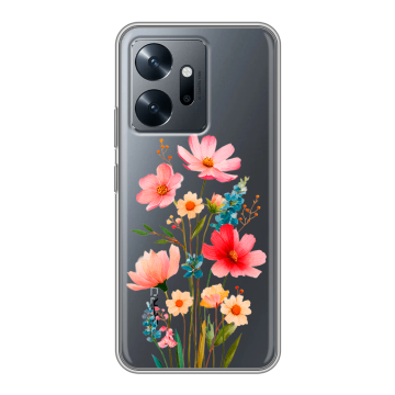 Силиконовый чехол на Infinix Zero 20 с принтом Цветы Силиконовый чехол на Infinix Zero 20 с принтом Цветы