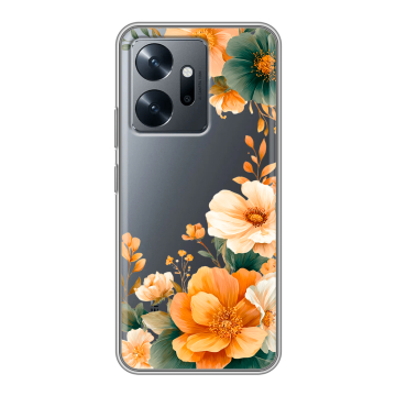 Силиконовый чехол на Infinix Zero 20 с принтом Цветы принт Силиконовый чехол на Infinix Zero 20 с принтом Цветы принт