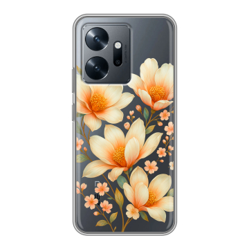 Силиконовый чехол на Infinix Zero 20 с принтом Цветы Силиконовый чехол на Infinix Zero 20 с принтом Цветы