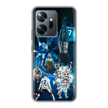 Силиконовый чехол на Infinix Zero 20 с принтом Реал Роналдо