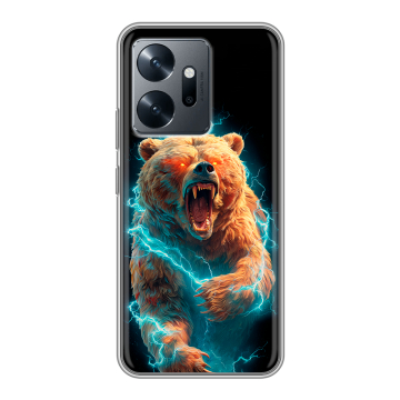 Силиконовый чехол на Infinix Zero 20 с принтом Медведь Силиконовый чехол на Infinix Zero 20 с принтом Медведь