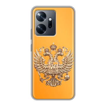Силиконовый чехол на Infinix Zero 20 с принтом Герб Флаг России