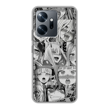Силиконовый чехол на Infinix Zero 20 с принтом Ahegao Ахегао Аниме