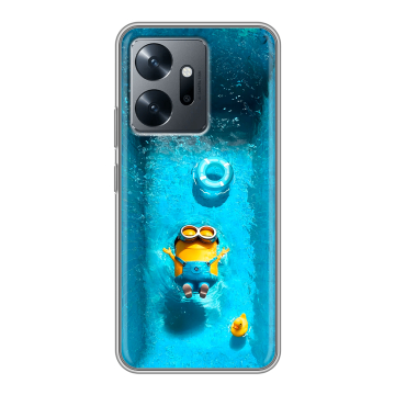 Силиконовый чехол на Infinix Zero 20 с принтом Миньоны