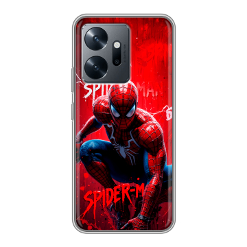 Силиконовый чехол на Infinix Zero 20 с принтом Spiderman Человек паук