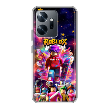 Силиконовый чехол на Infinix Zero 20 с принтом Roblox Роблокс