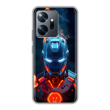 Силиконовый чехол на Infinix Zero 20 с принтом IronMan Железный человек