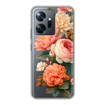 Силиконовый чехол на Infinix Zero 20 с принтом цветы